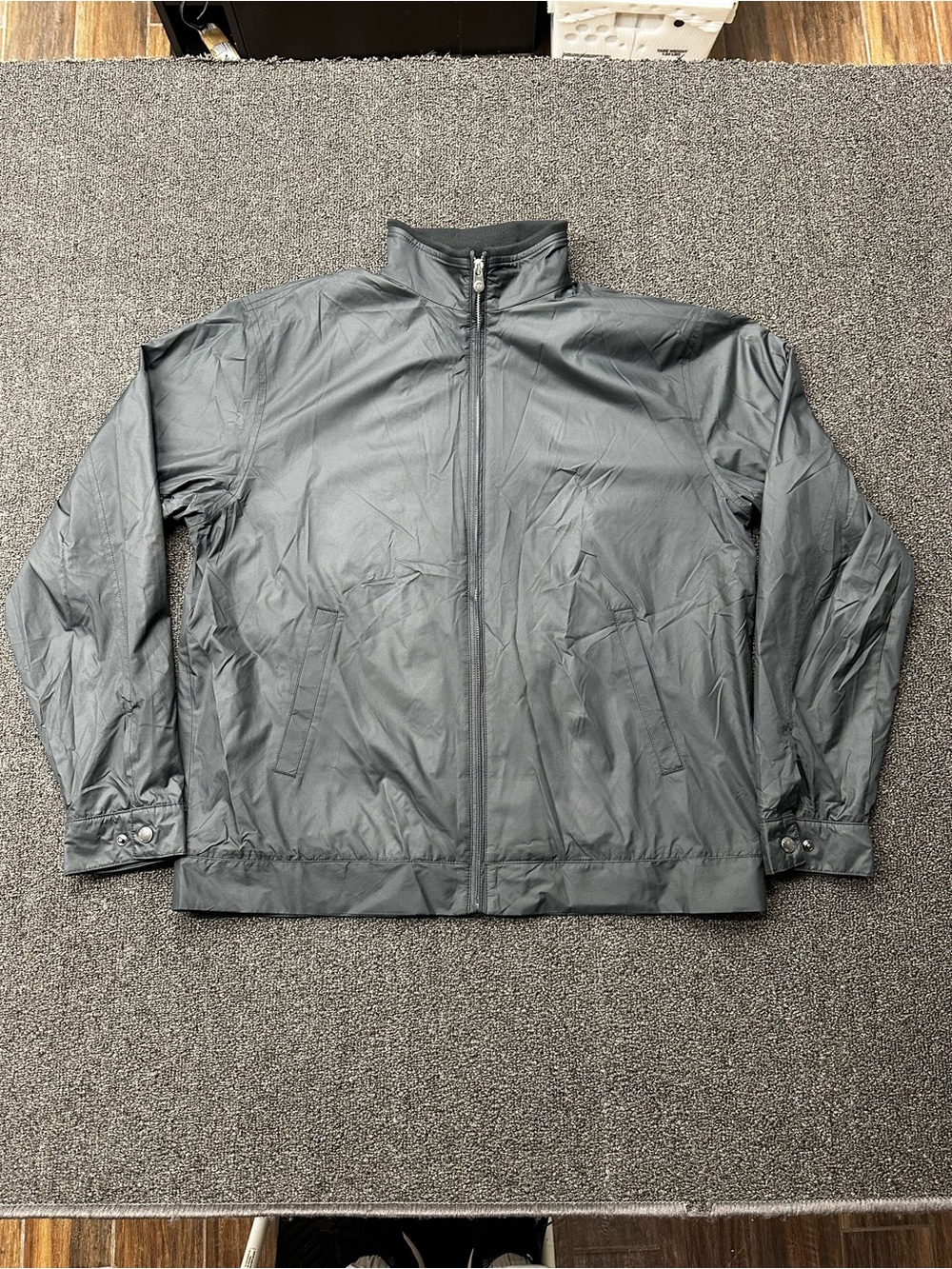 Peter Millar Hartford Jacket Full Zip Black Windbreaker Mens L